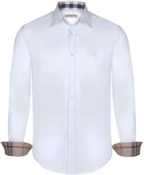 burberry white mens shirt|Burberry white long sleeve shirt.